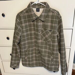 Hurley Men's Green Plaid Shirt Jacket NWOT Small